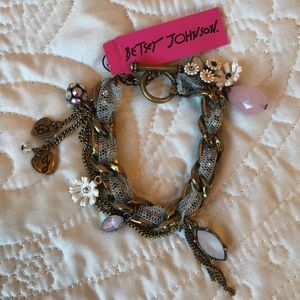 Betsey Johnson Multi Chain Toggle Bracelet
